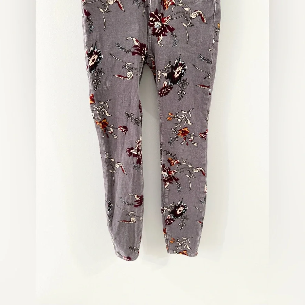 Anthropologie Pilcro High Rise Skinny Velour Pants Gray Size 25 - Picture 4 of 6